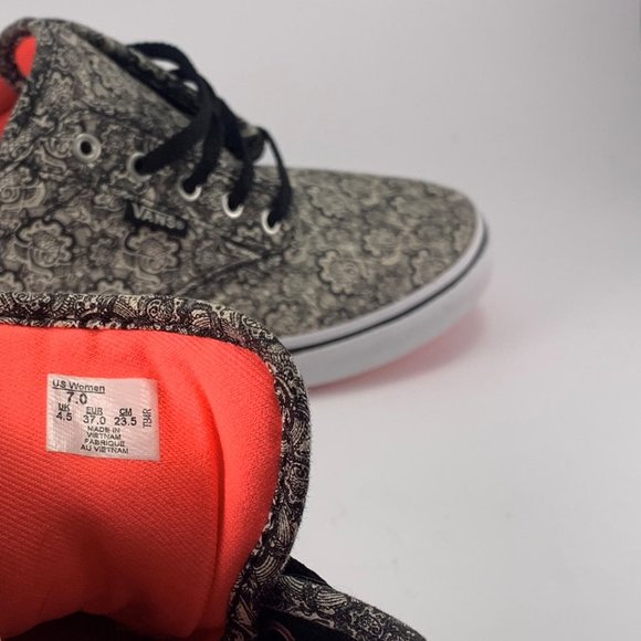 Vans Atwood (TBR4R) Paisley Print Shoes Henna Black (VN-0U4IAYQ) Size 7 Women's - Picture 10 of 10